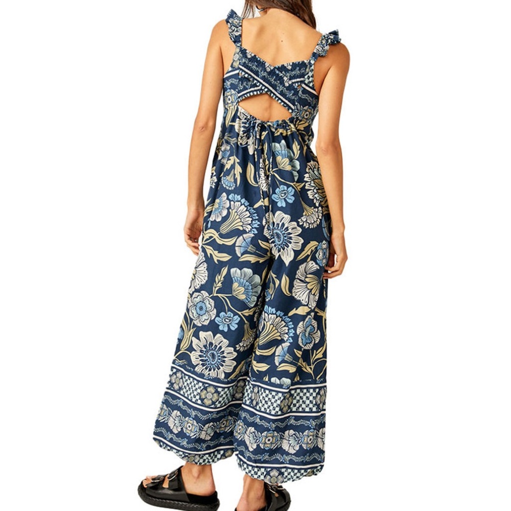 NWT Free People floral jumpsuit S - Picture 2 of 15